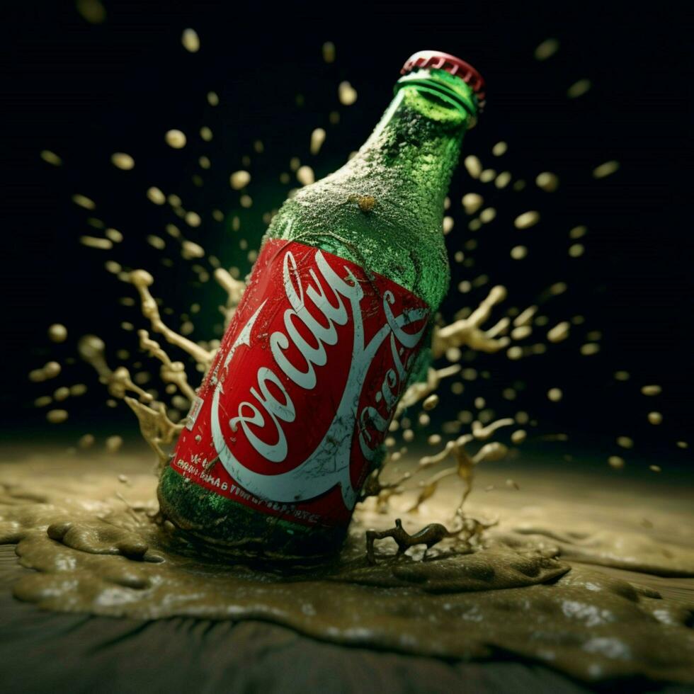 producto disparos de Coca Cola vida alto calidad 4k foto