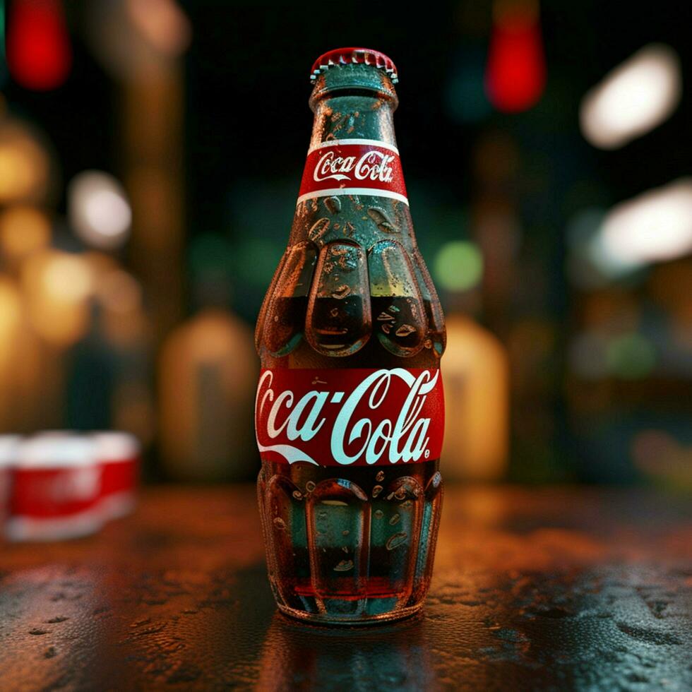 product shots of Coca-Cola high quality 4k ultra photo