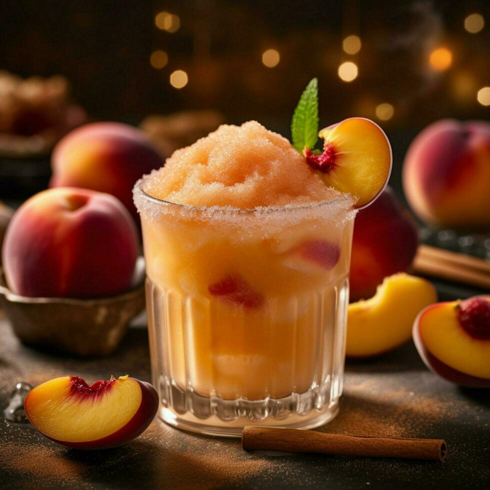 product shots of Food of the gods a peach margari photo