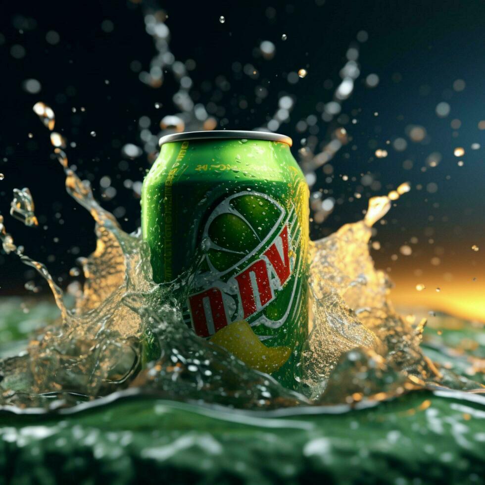 product shots of Mountain Dew high quality 4k ul photo