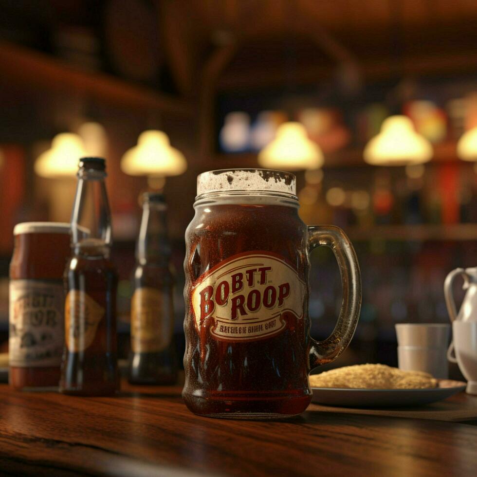 product shots of Mug Root Beer high quality 4k u photo