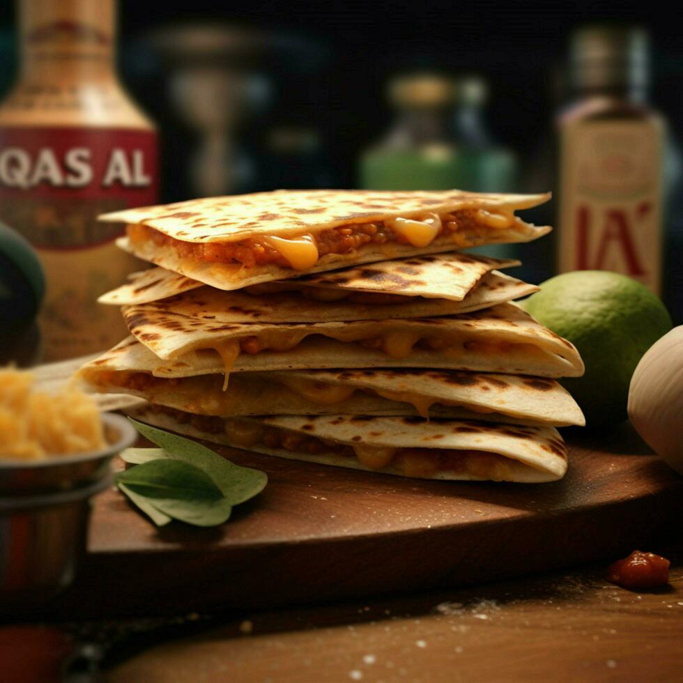 producto disparos de Quesadilla alto calidad 4k ultra foto