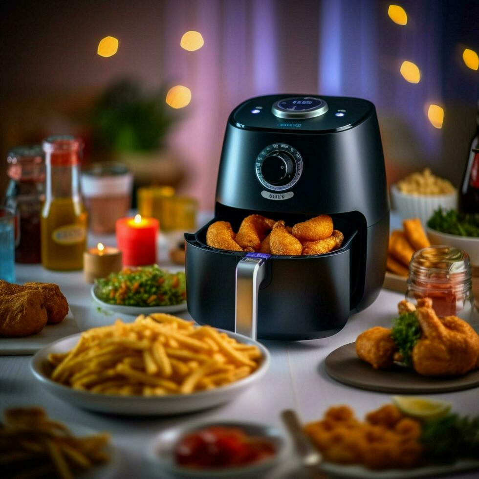 product shots of Realistic photo of air fryer on