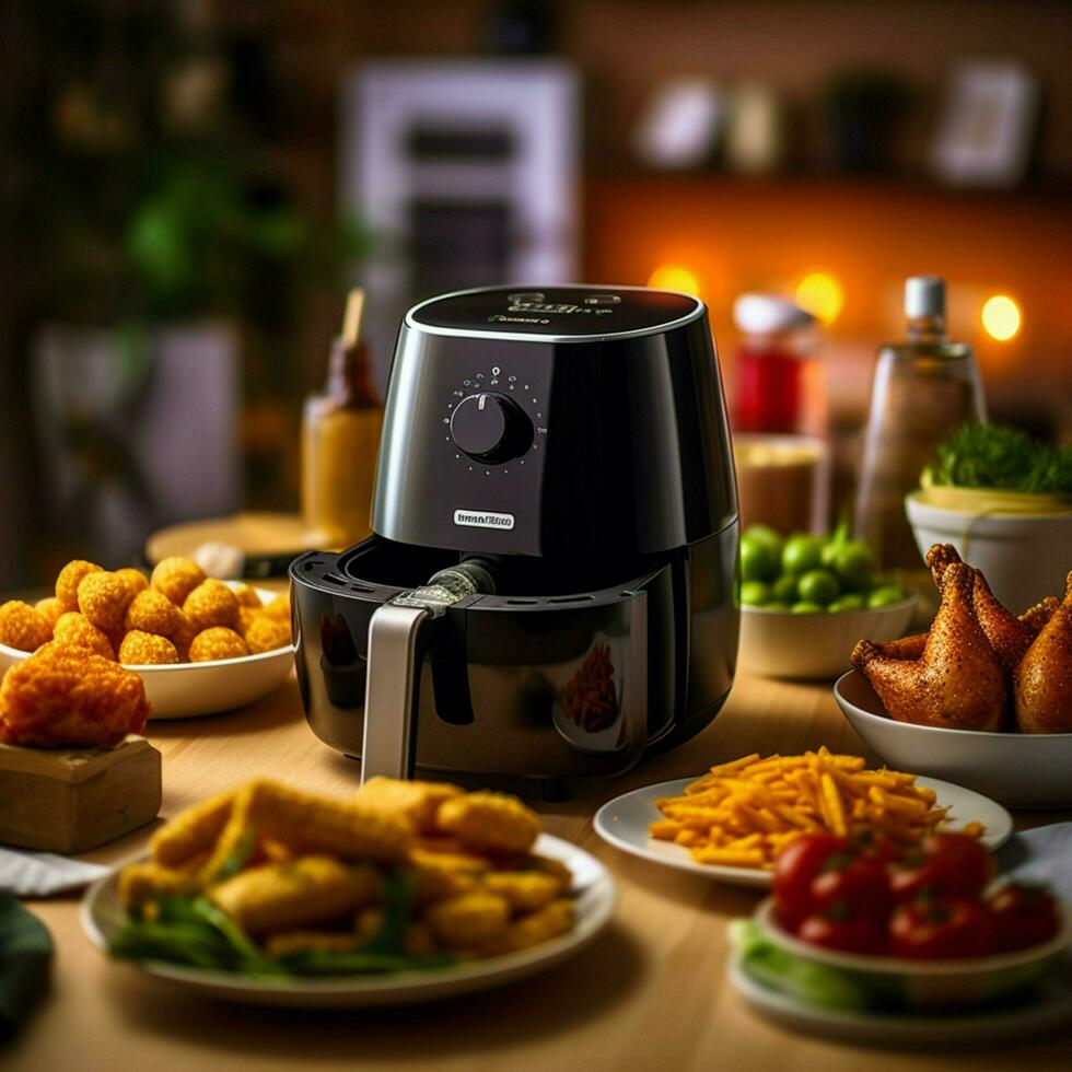 product shots of Realistic photo of air fryer on