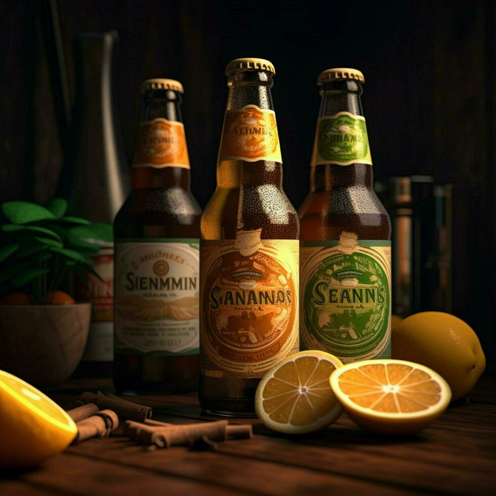 product shots of Seamans Beverages Orange and Gin photo