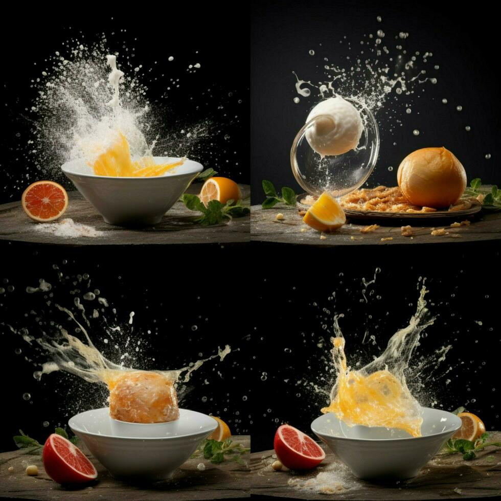 product shots of a fast shutter speed food photograph photo