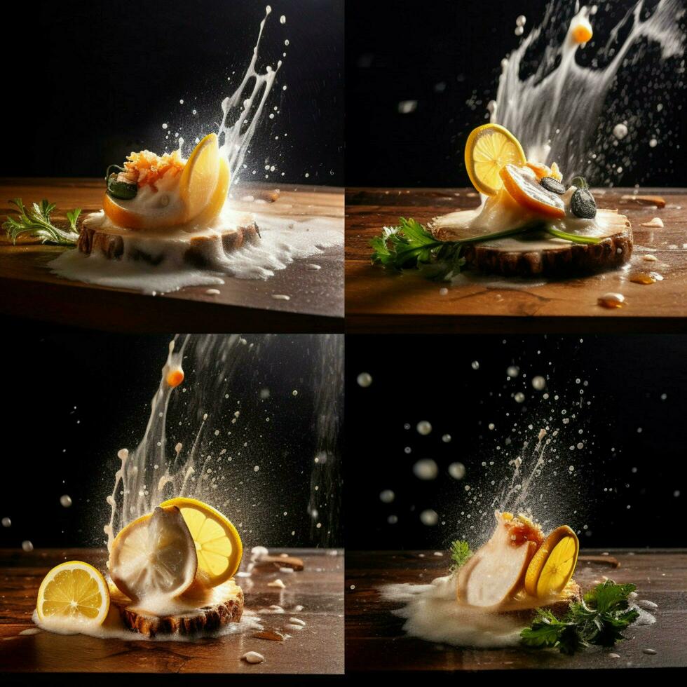 product shots of a fast shutter speed food photograph photo