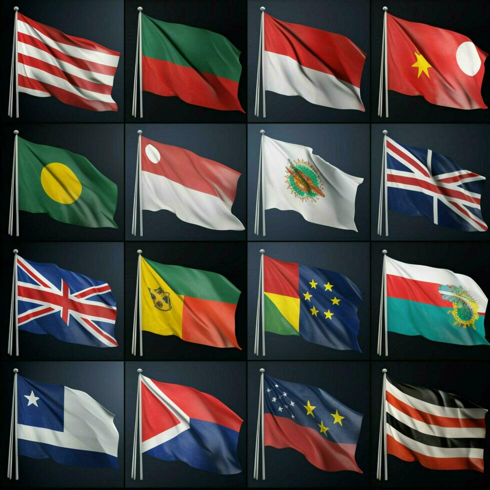 producto disparos de todas países bandera alto calidad foto