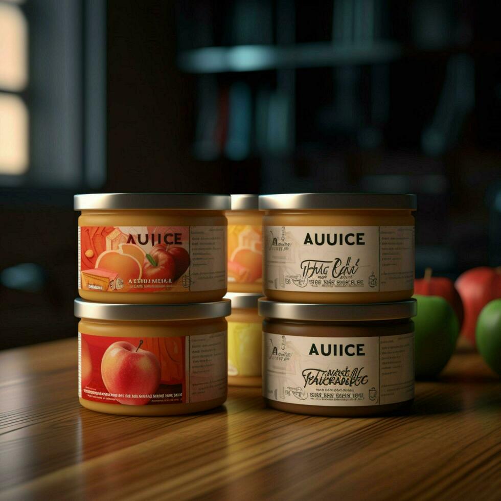 product shots of applesauce high quality 4k ultra photo