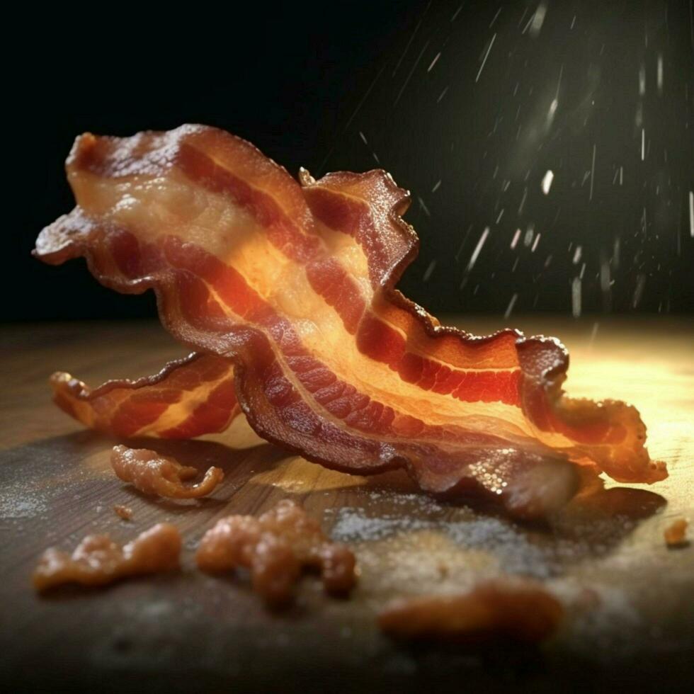 product shots of bacon high quality 4k ultra hd photo