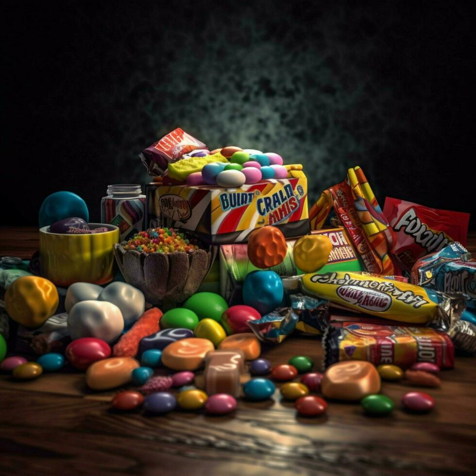 product shots of candy high quality 4k ultra hd photo