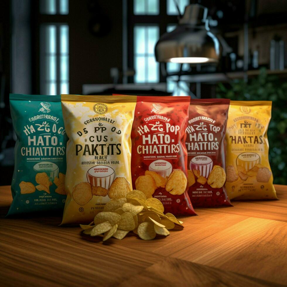 product shots of chips high quality 4k ultra hd photo