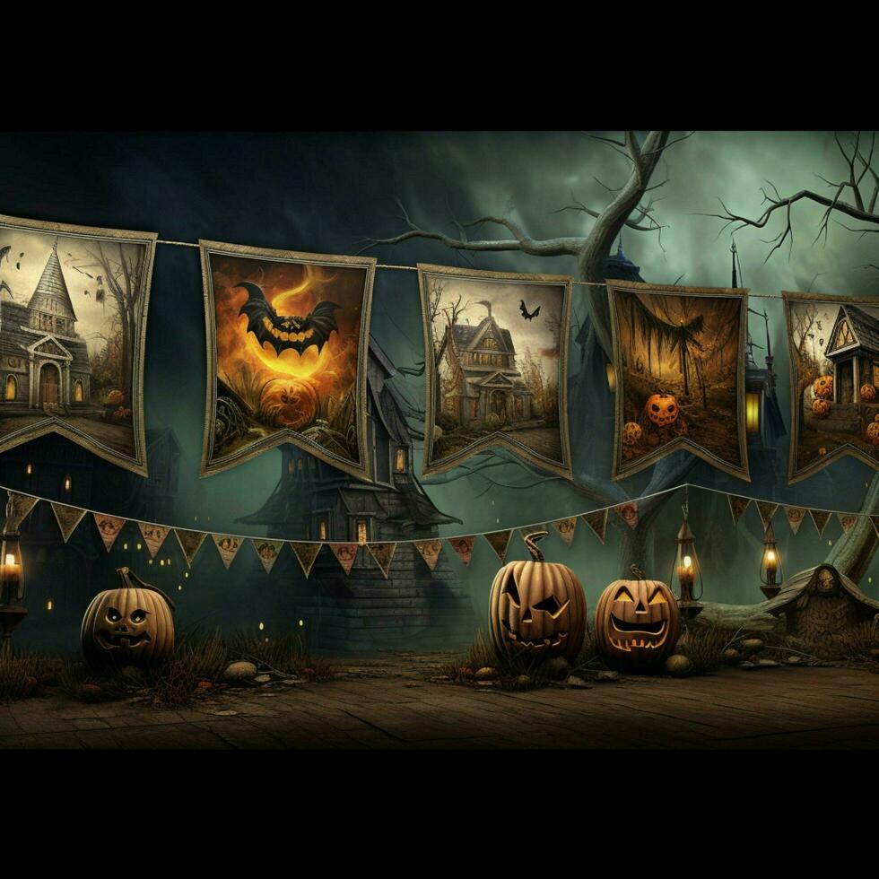 product shots of halloween banners high quality photo
