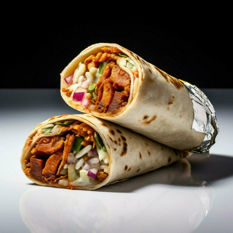 product shots of photo of buritto with no backgro