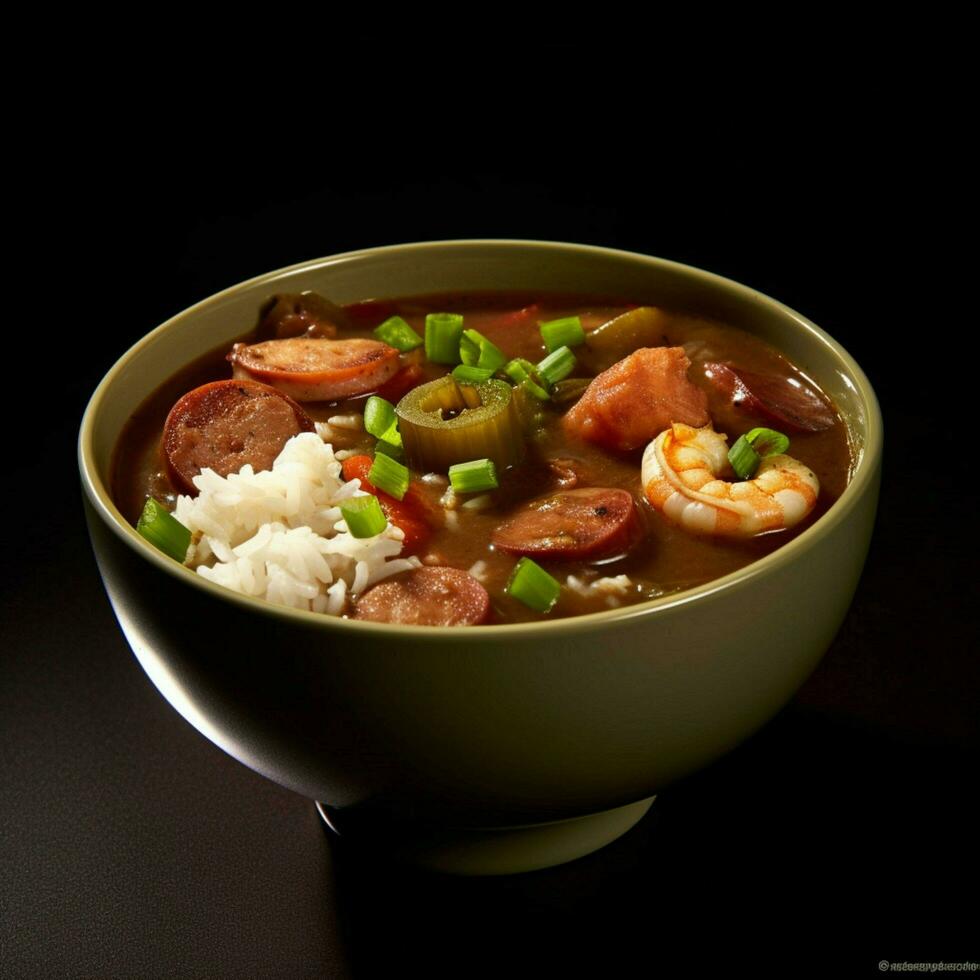 product shots of photo of gumbo with no backgroun