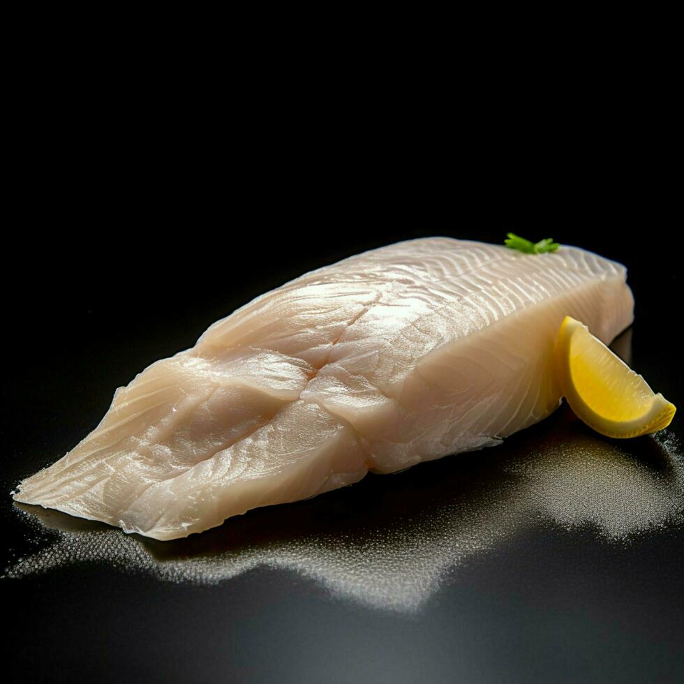 product shots of photo of halibut with no backgro