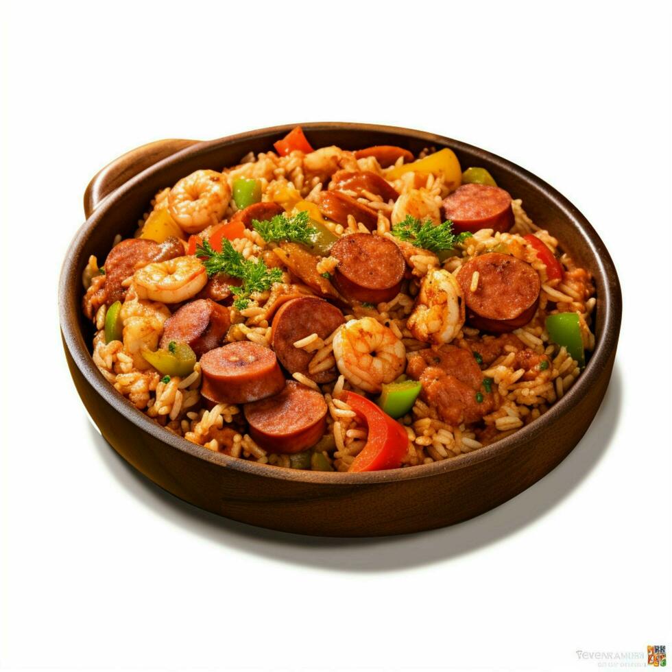 product shots of photo of jambalaya with no backg