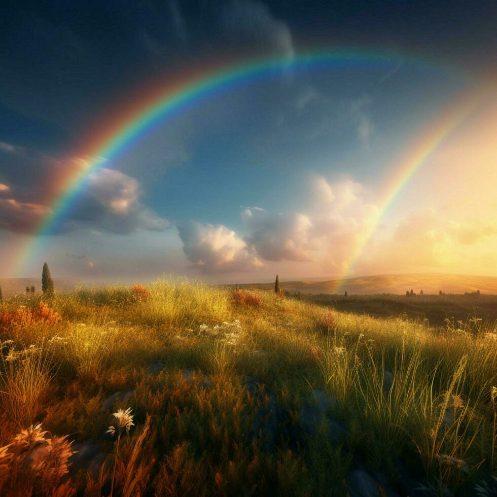 rainbow high quality 4k ultra hd hdr 30678831 Stock Photo at Vecteezy
