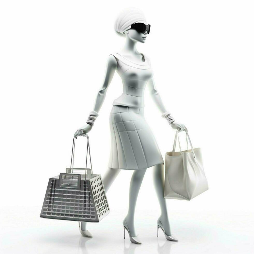 shopping with white background high quality ultra photo