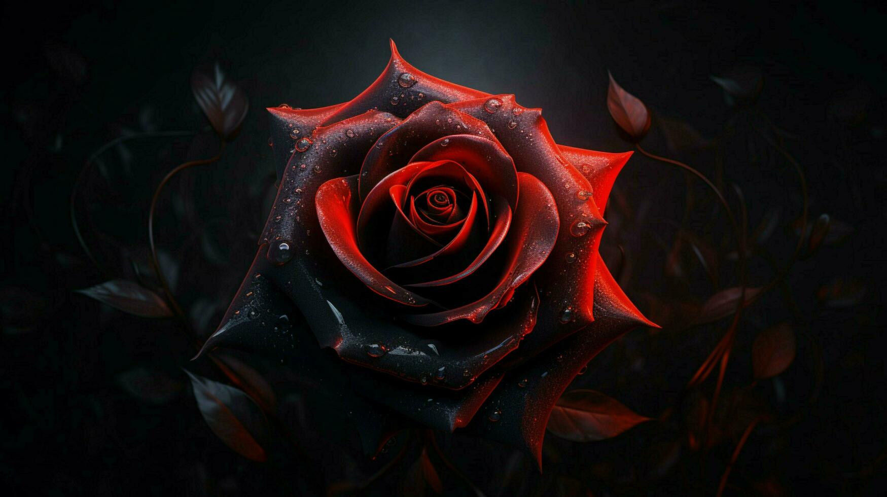 simple vectorial rose wallpaper black background photo