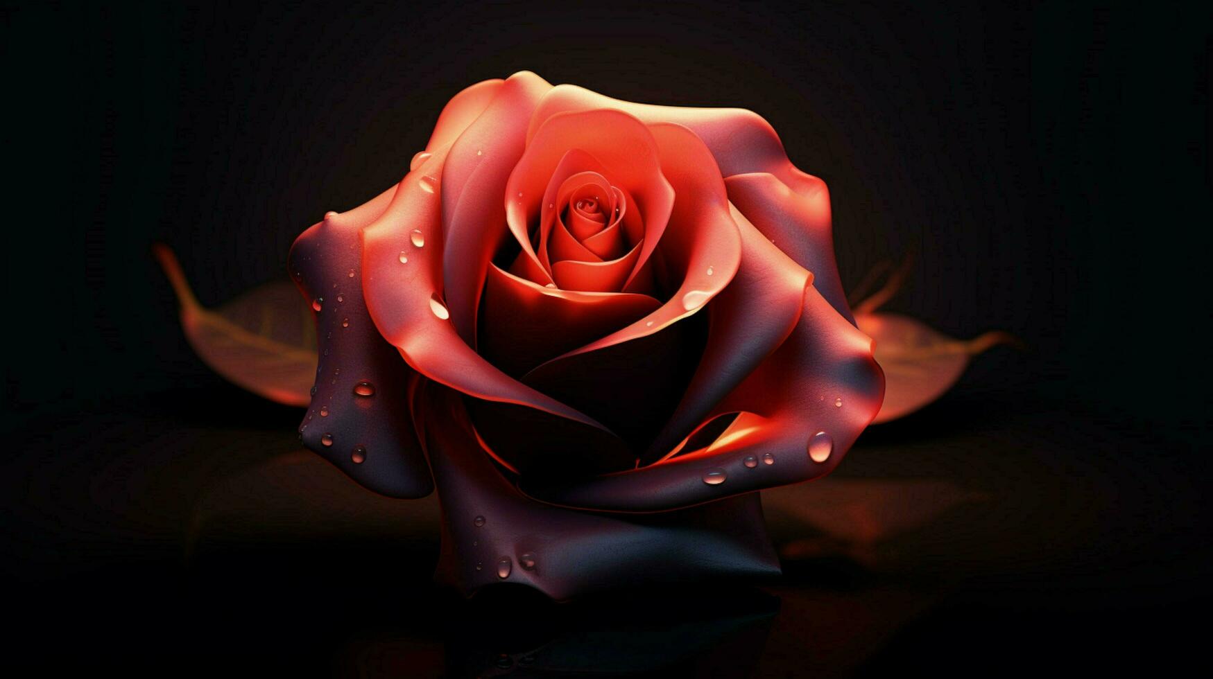 simple vectorial rose wallpaper black background photo