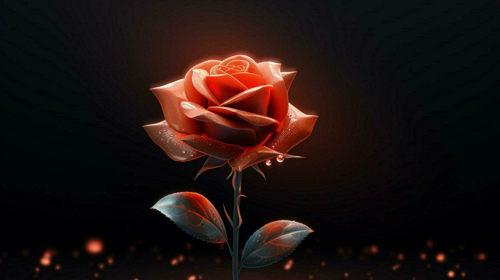 simple vectorial rose wallpaper black background photo