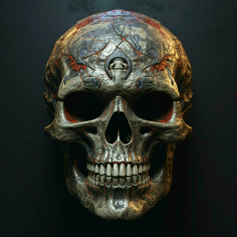 skull high quality 4k ultra hd hdr photo