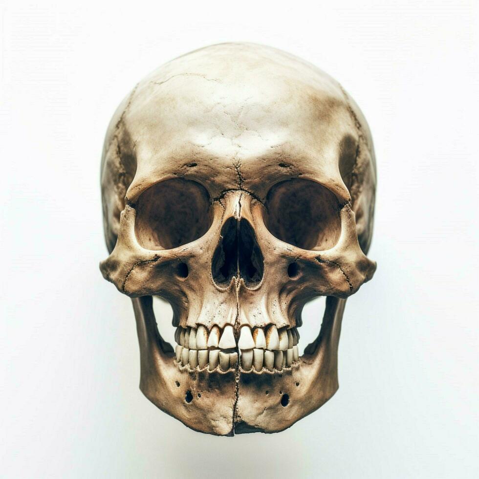 skull with white background high quality ultra hd photo