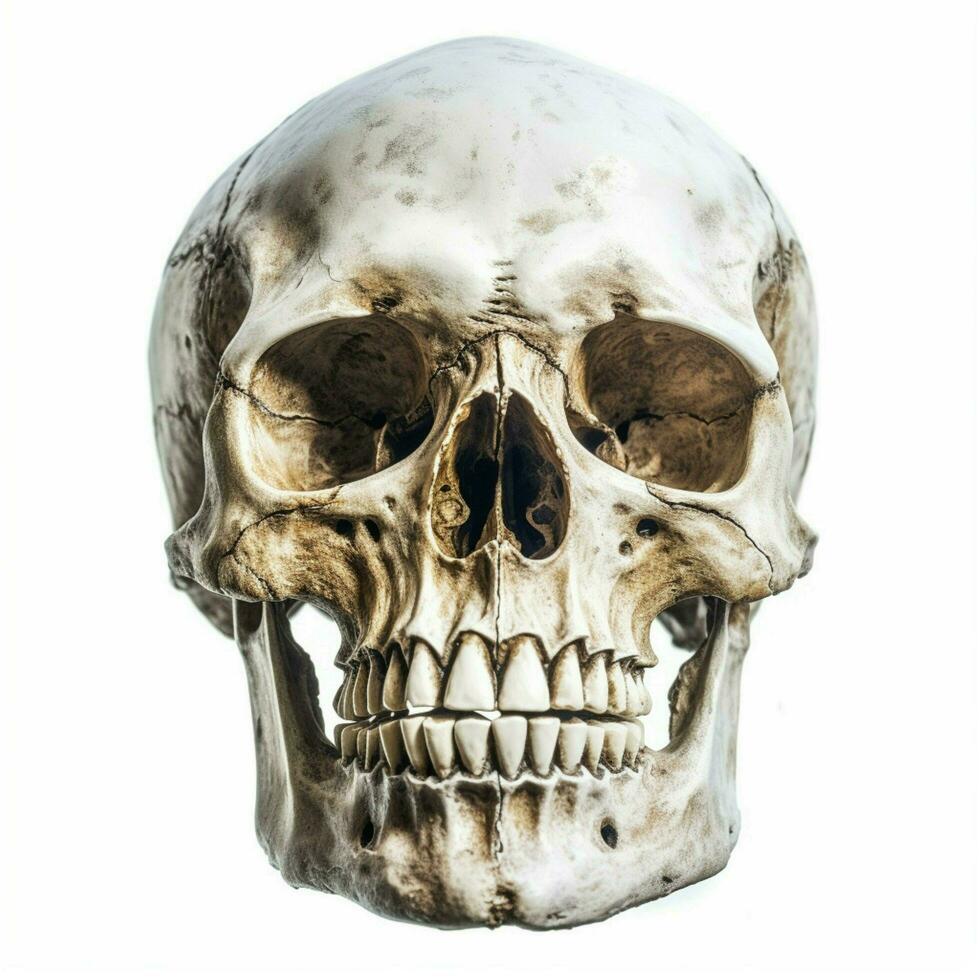 skull with white background high quality ultra hd photo