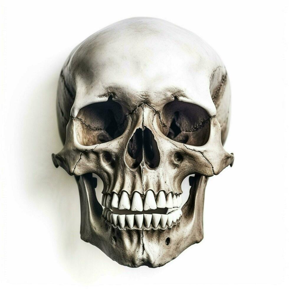 skull with white background high quality ultra hd photo