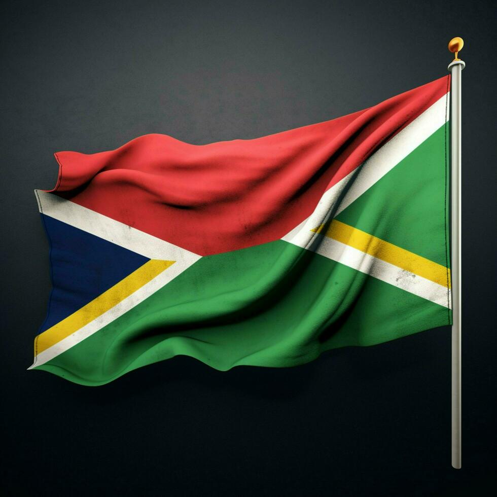 south africa flag high quality 4k ultra hd hdr photo