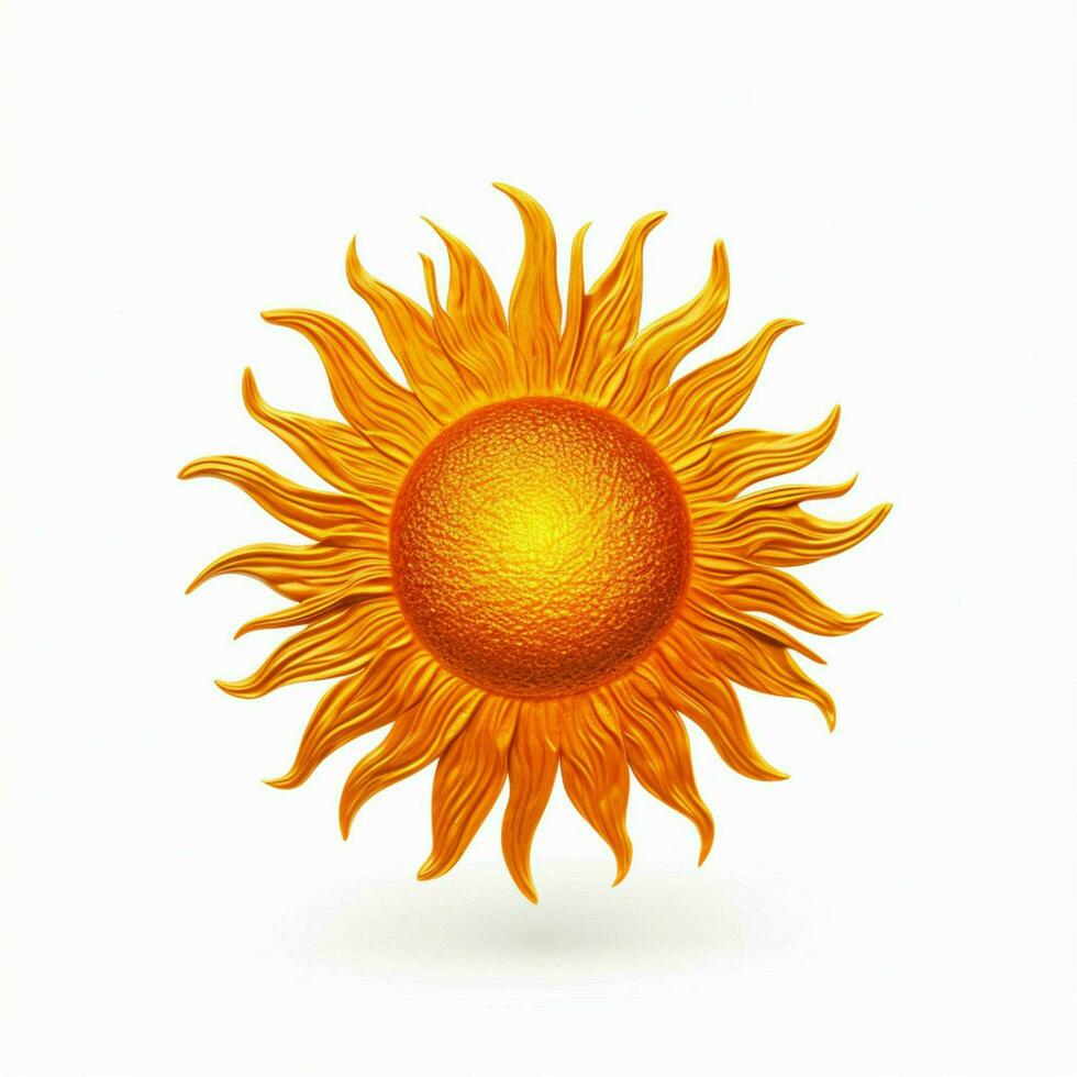 sun with white background high quality ultra hd photo