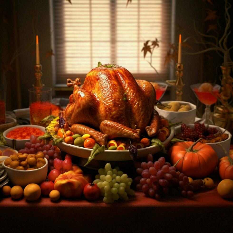 thanksgiving turkey high quality 4k ultra hd hdr photo