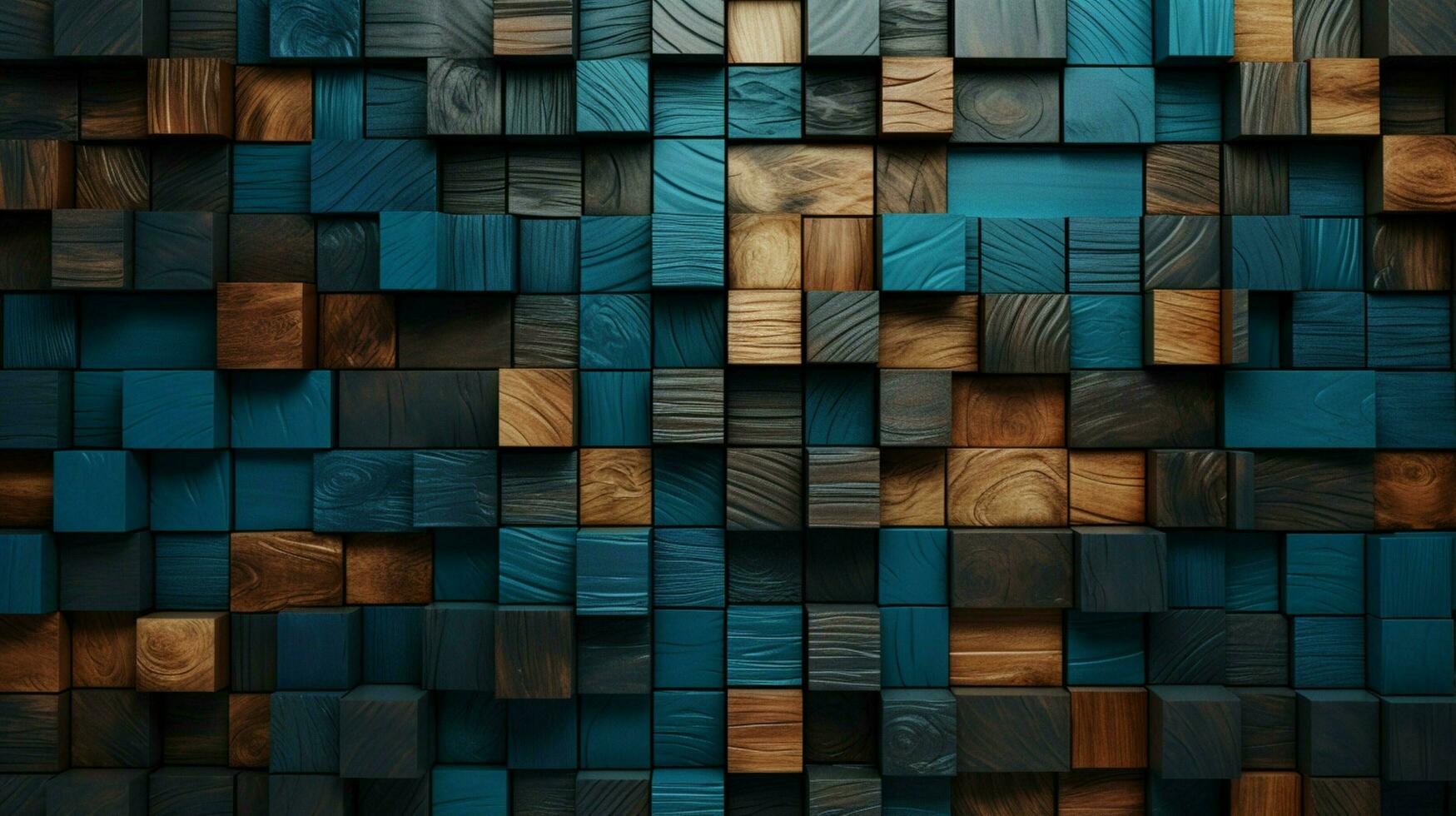 the tiled wallpaper made of wooden blocks photo