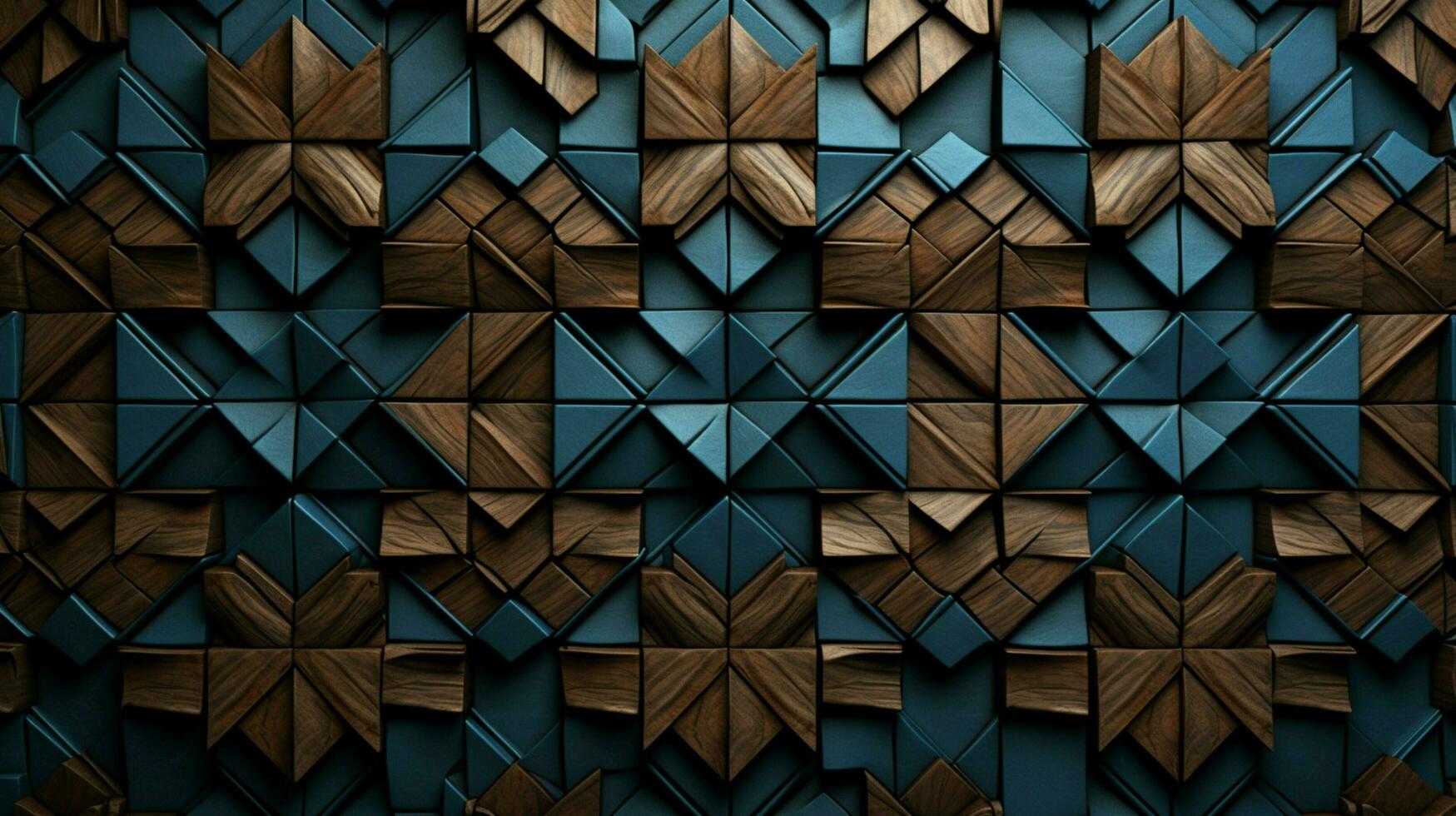 the tiled wallpaper made of wooden blocks photo