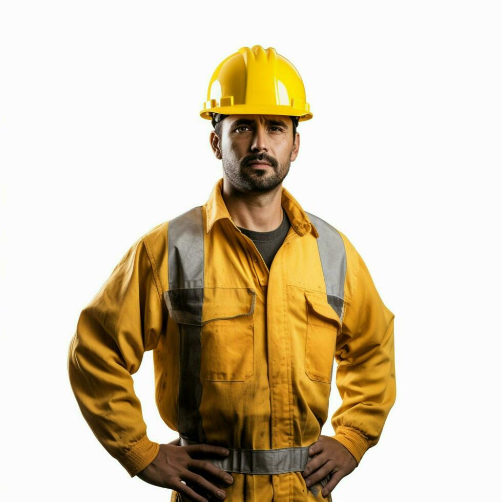 worker with white background high quality ultra hd photo