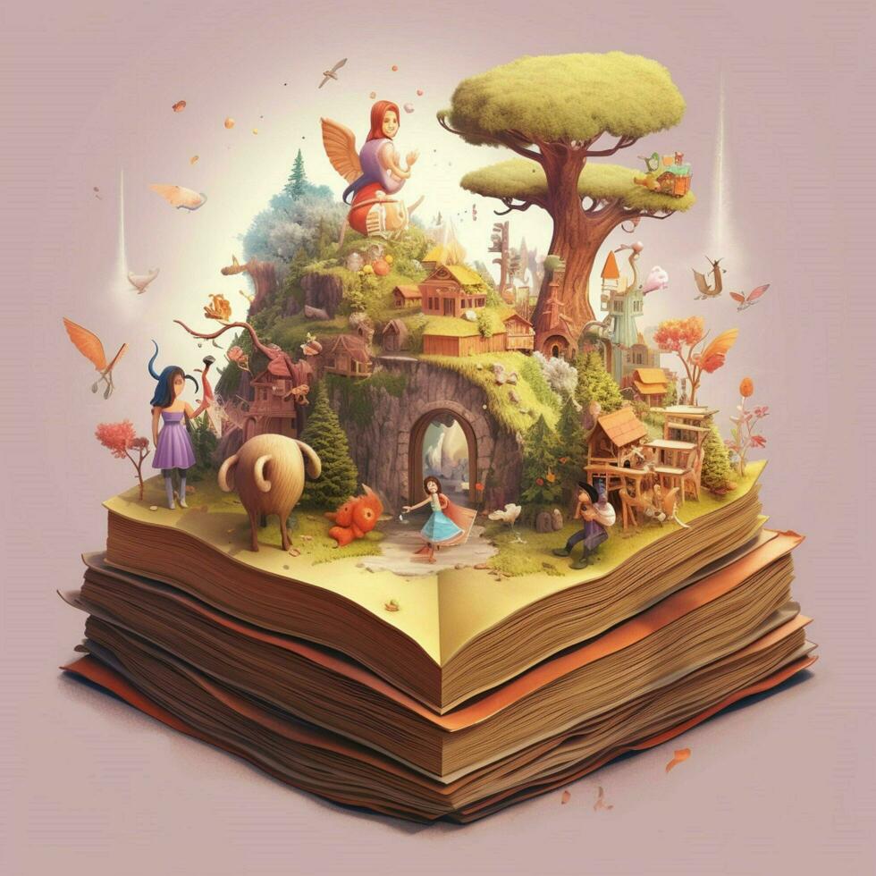 world book day illustrations high quality 4k ult photo