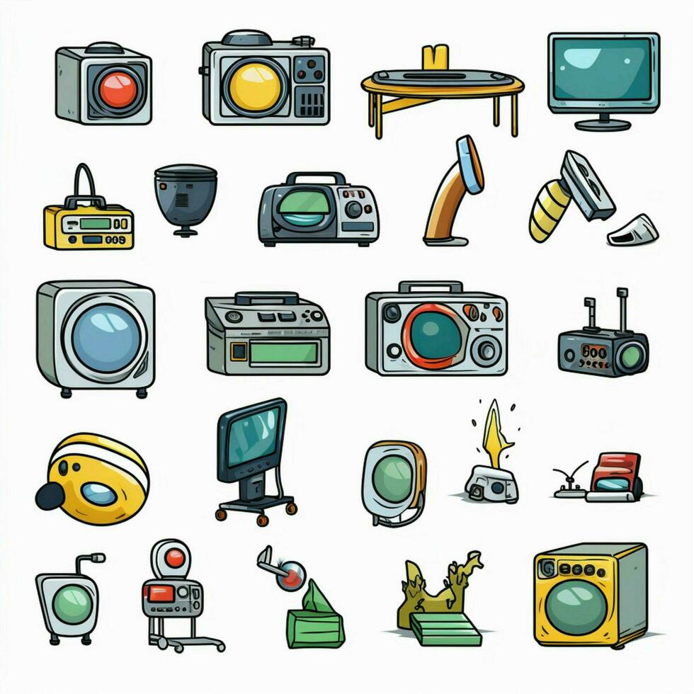 AV Symbols 2d cartoon vector illustration on white backgro photo