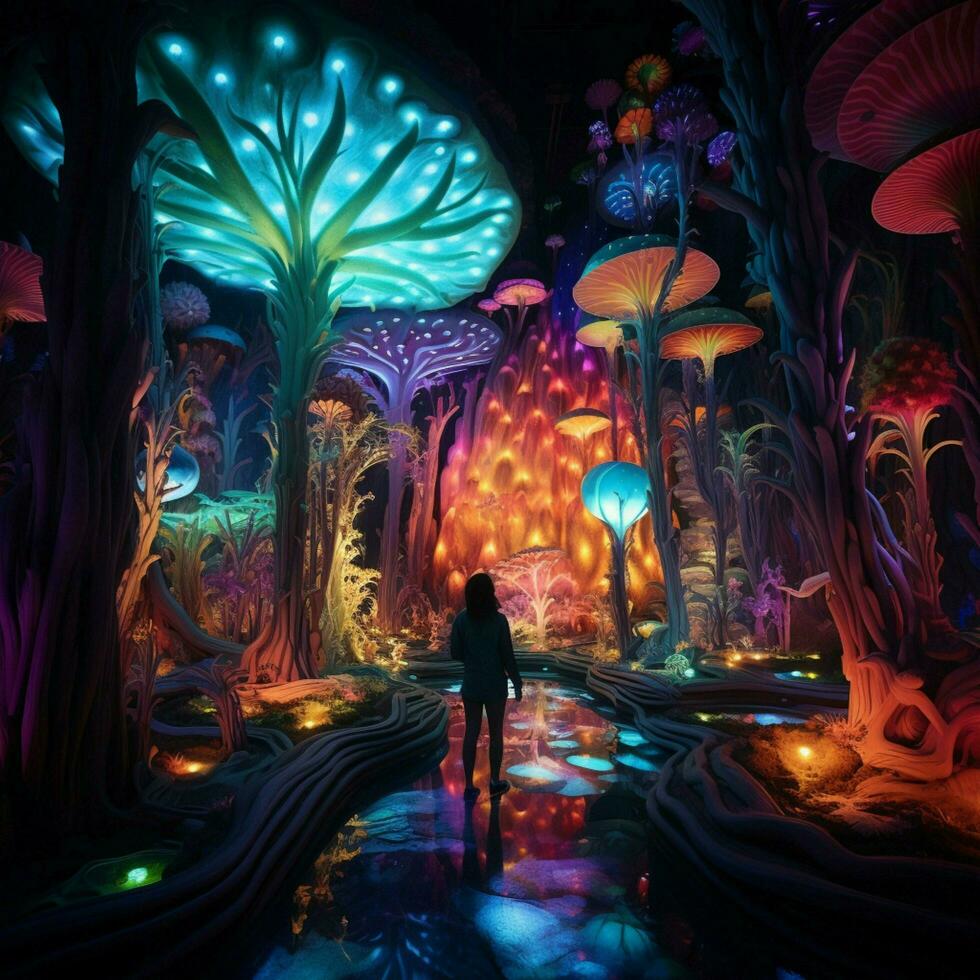 A chromatic wonderland of vibrant lights photo