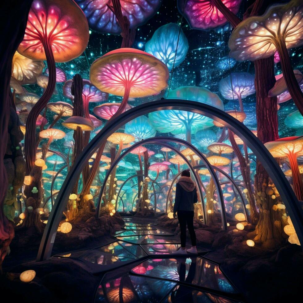 A chromatic wonderland of vibrant lights photo