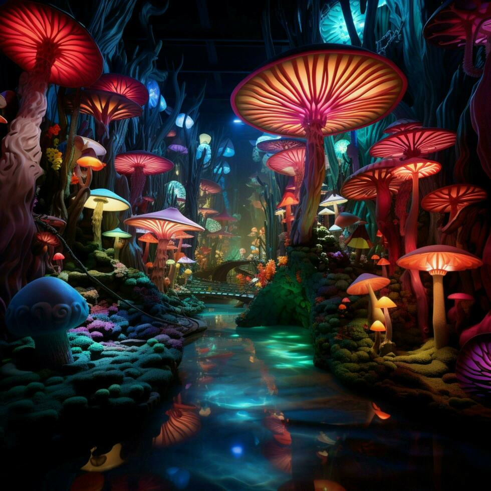 A chromatic wonderland of vibrant lights photo