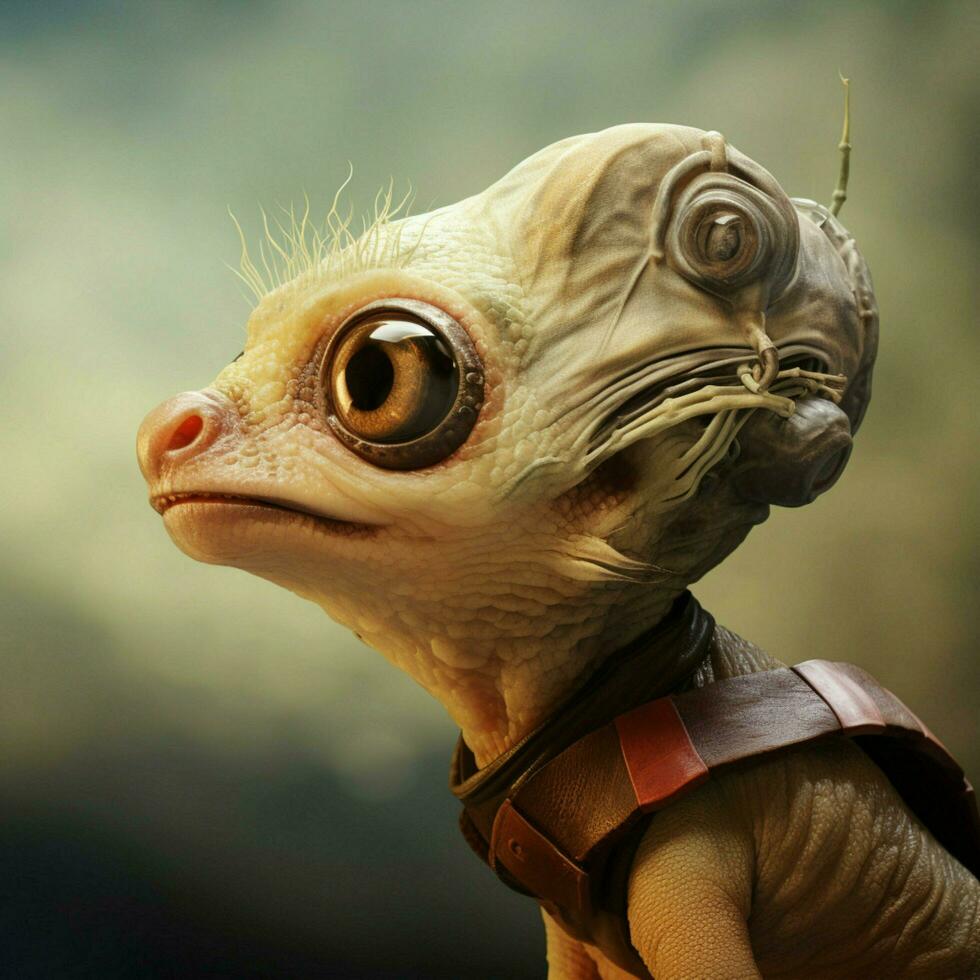 A creature with a tiny upturned nose and a curious sniffing photo