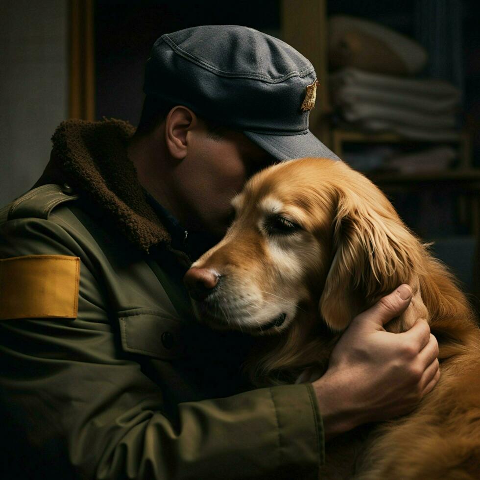 A devoted canine providing emotional support photo