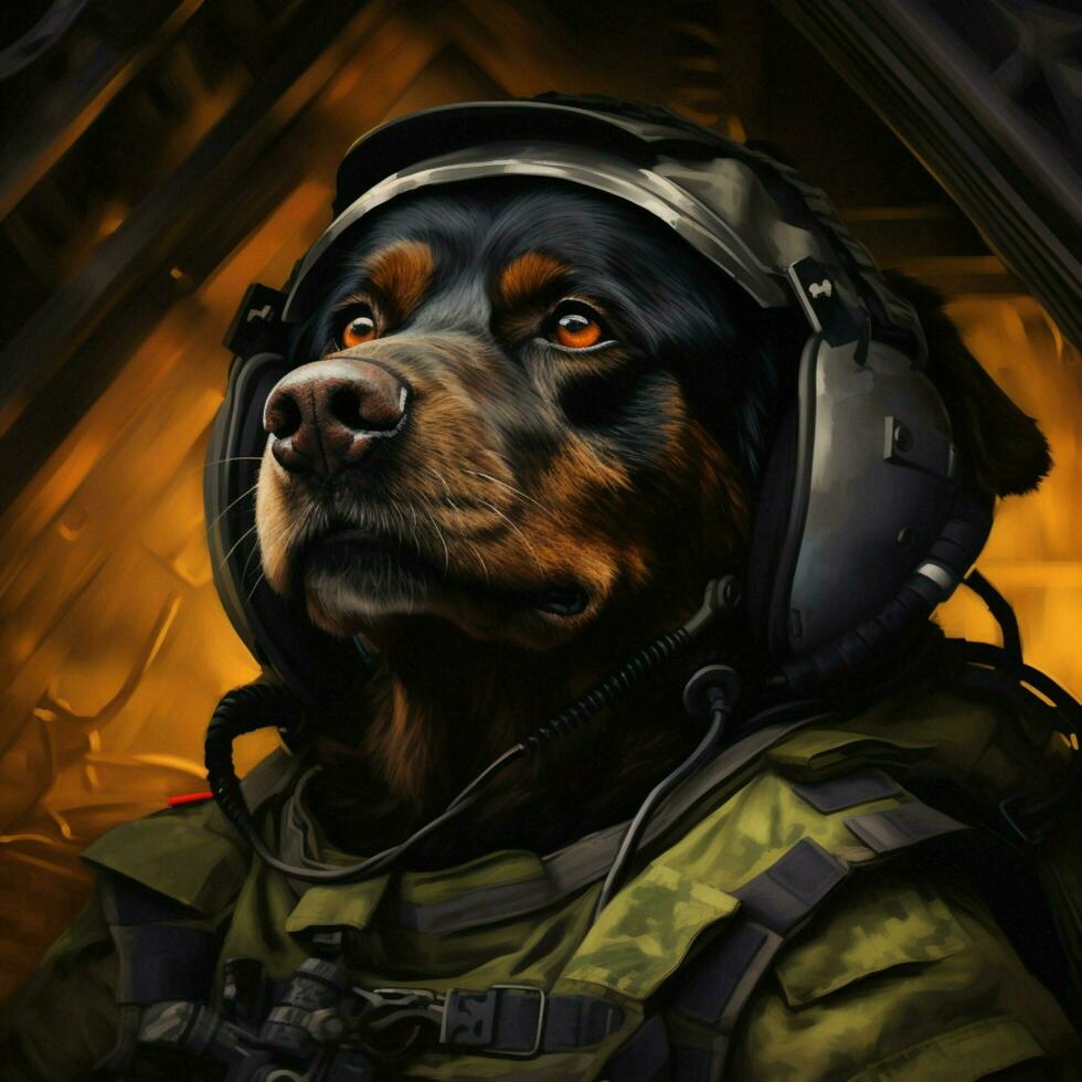 A devoted canine providing emotional support photo
