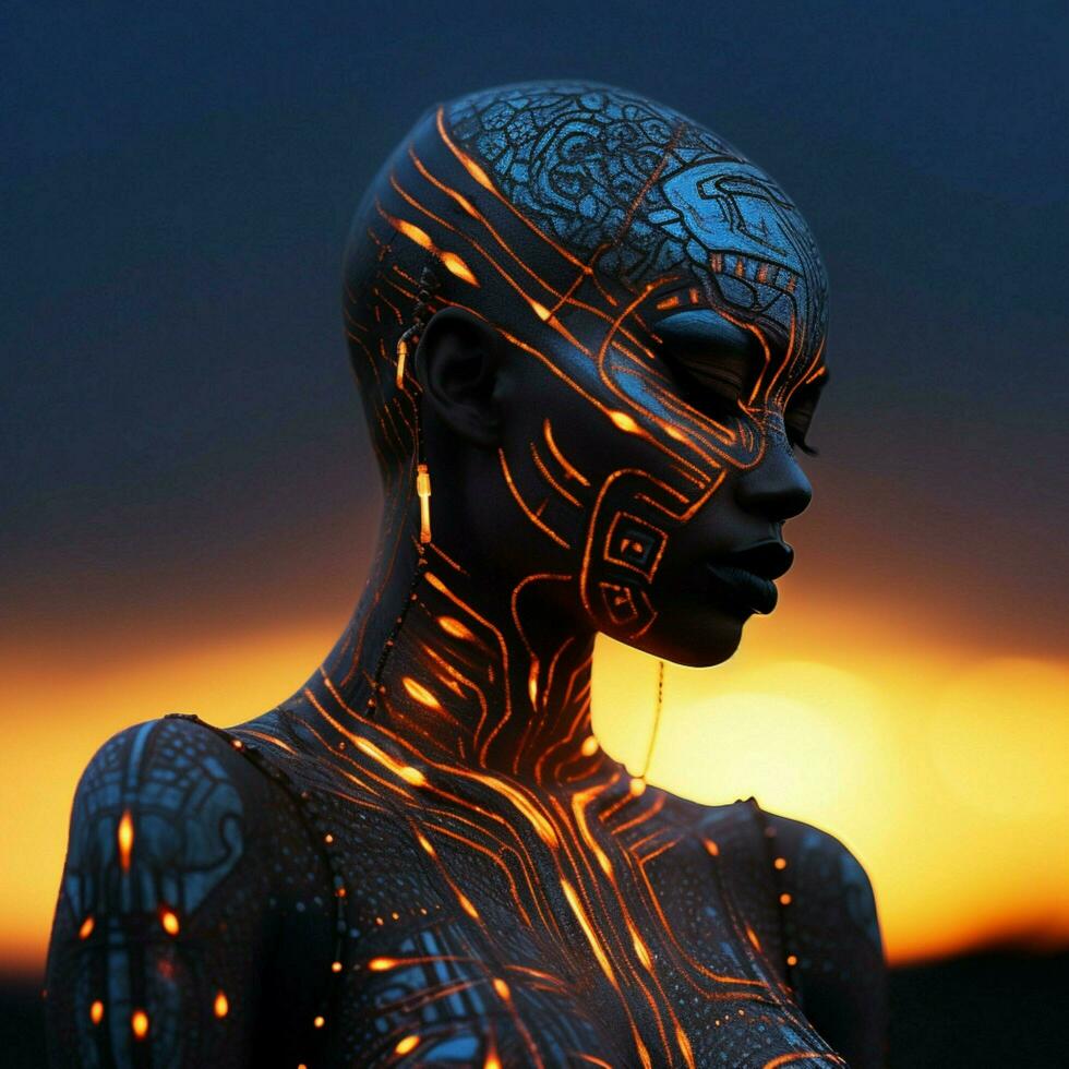 A futuristic glow that captivates the photo