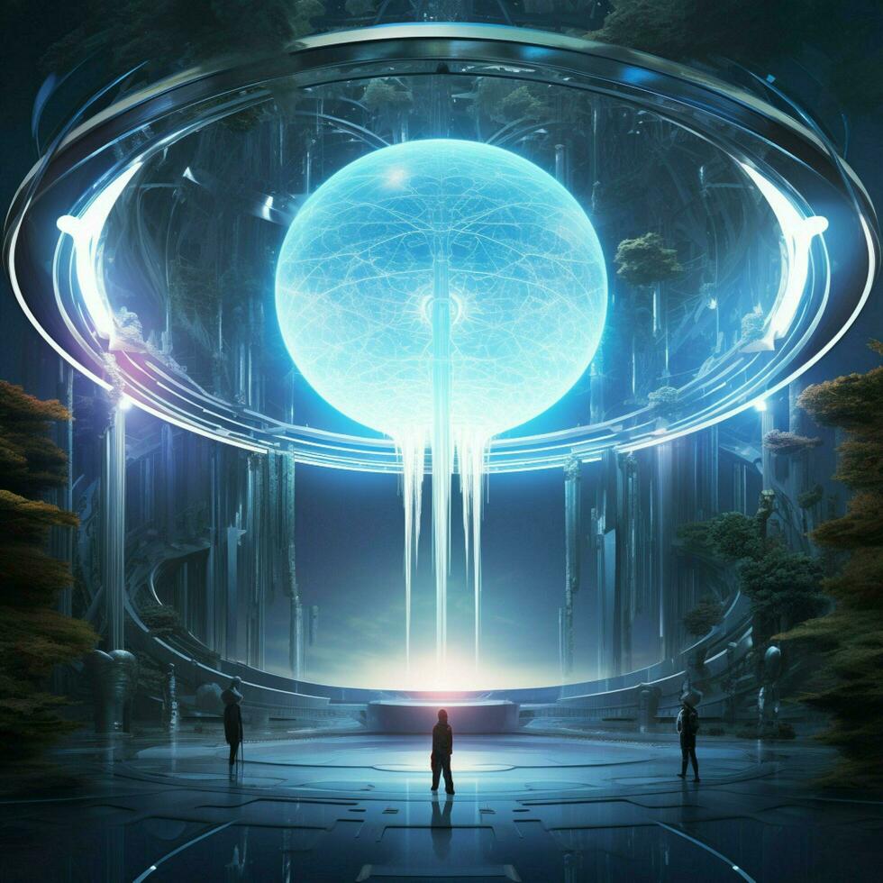 A futuristic luminescence photo