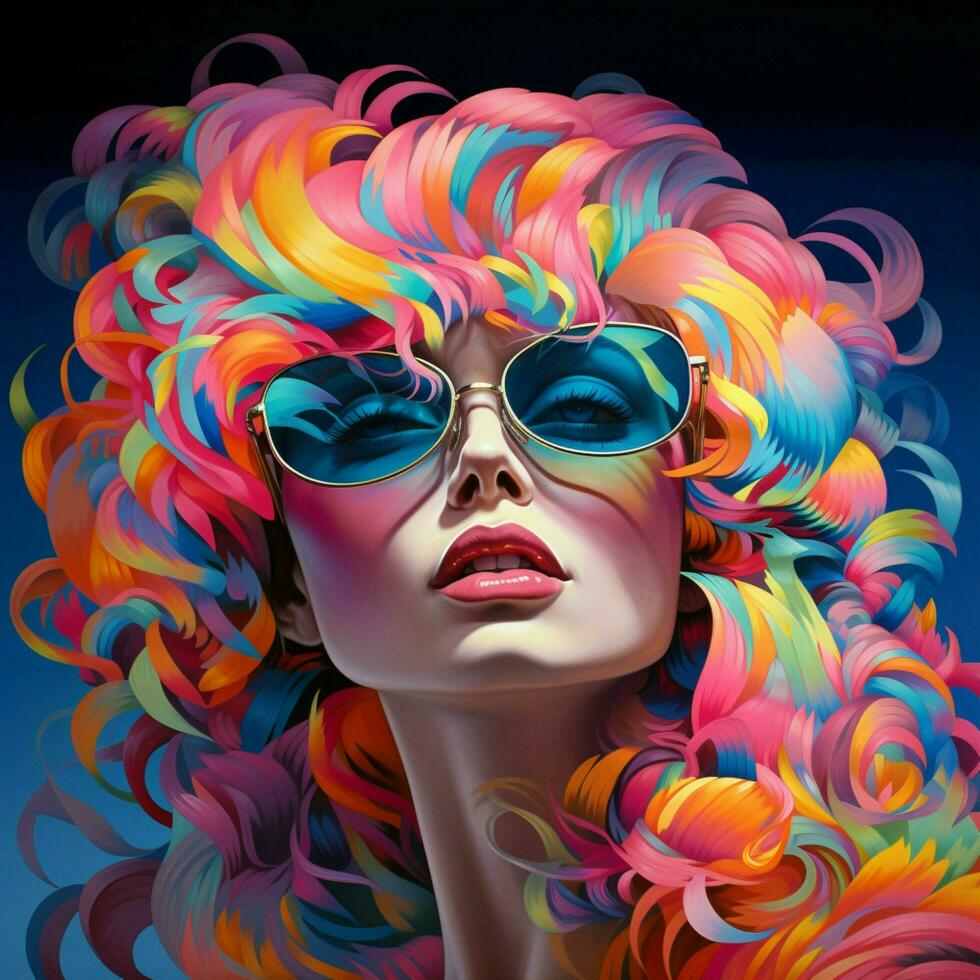 A neon symphony of mesmerizing shades photo