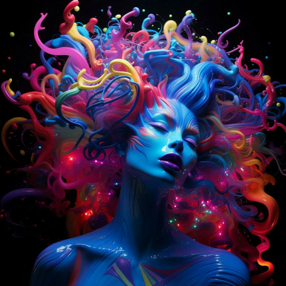 A sensory explosion of neon ecstasy photo