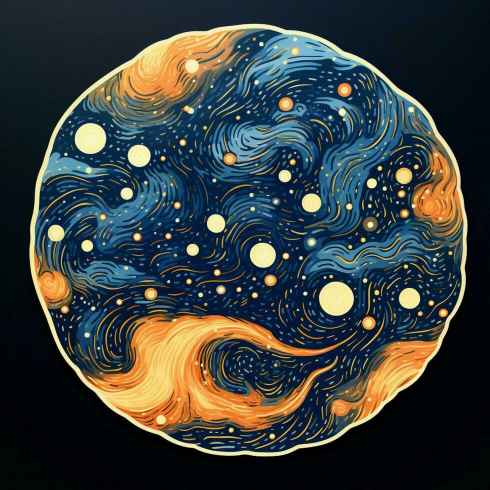 A sticker showcasing a constellation of stars in the night photo