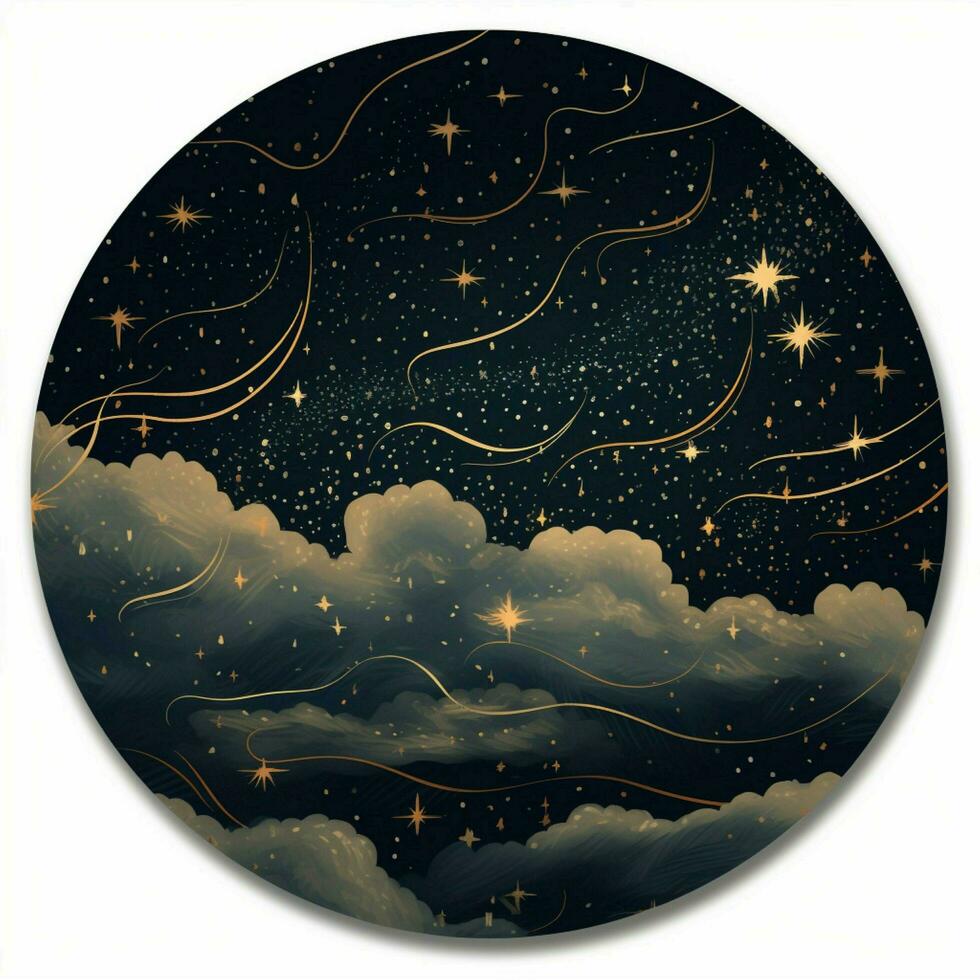 A sticker showcasing a constellation of stars in the night photo